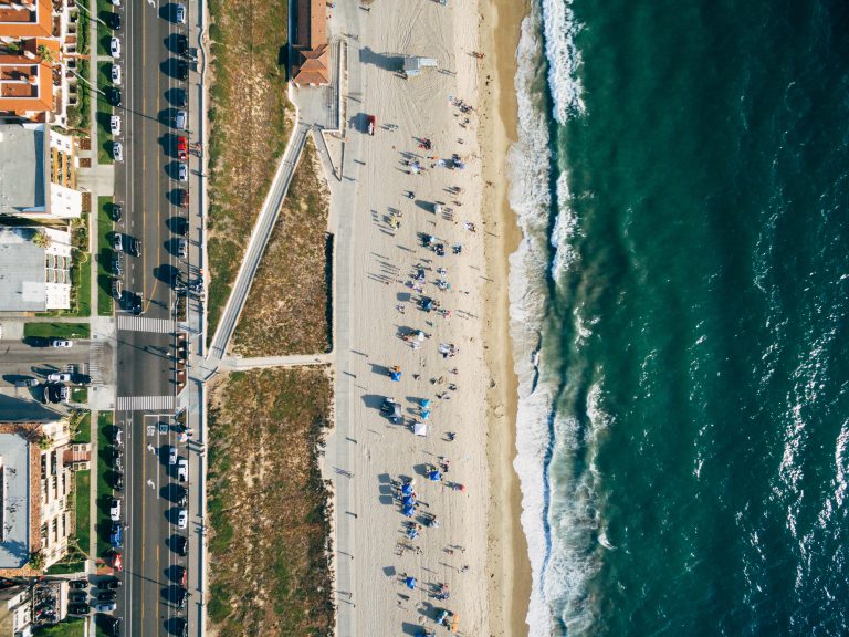 Aerial beach photo