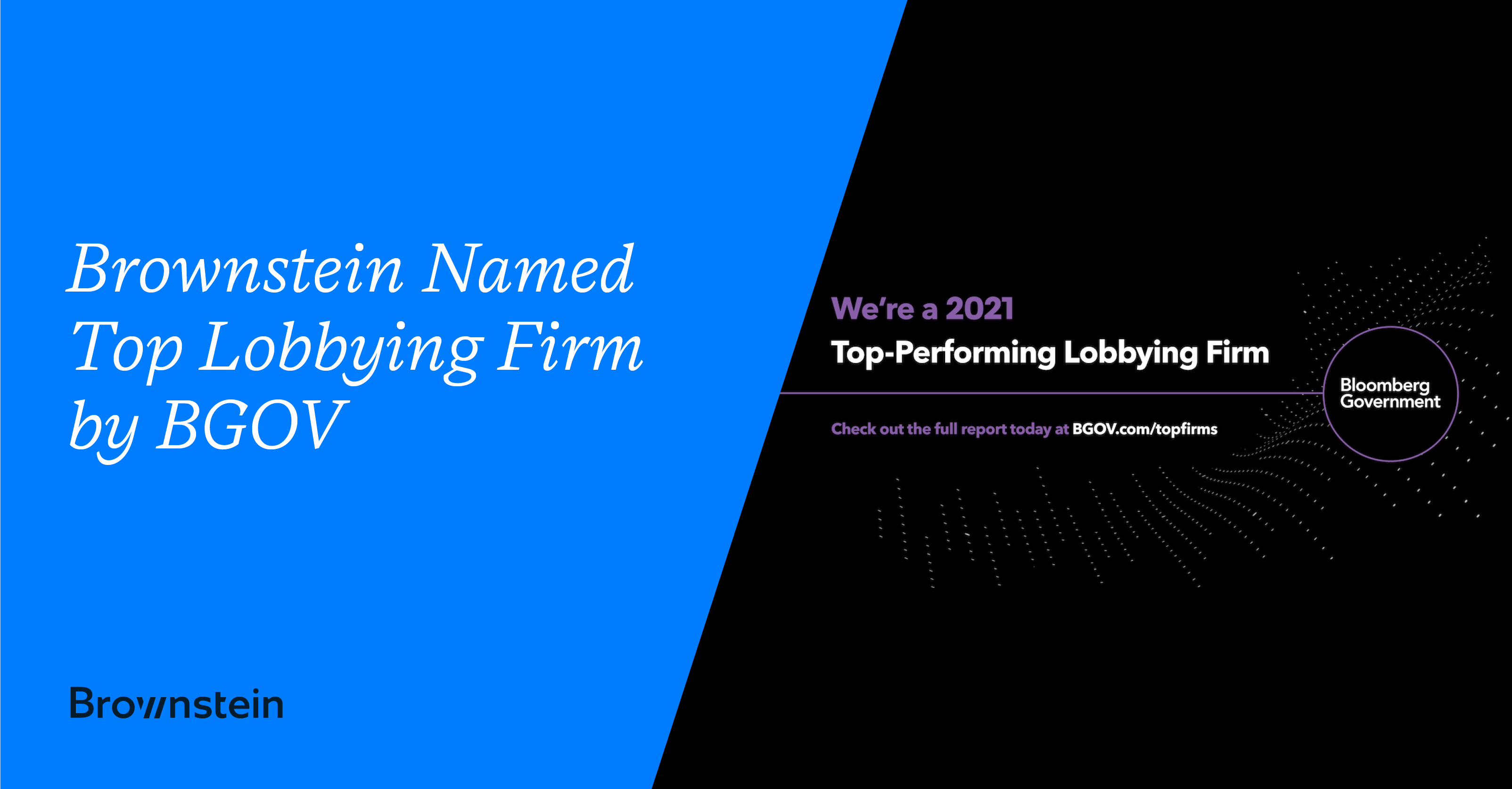 Uden for Burma Wade Brownstein Named Top Lobbying Firm by BGOV